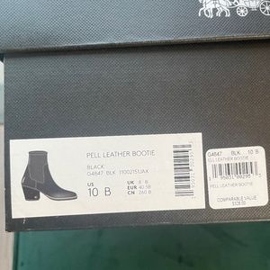 Leather Coach Booties Size 10
